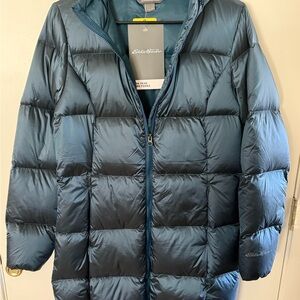Eddie Bauer Teal Puffer Coat